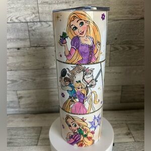 Repunzel Princess 20oz Stainless Steel Tumbler with Purple and Gold Accents